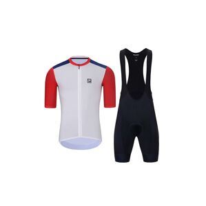 HOLOKOLO Cyklistický krátky dres a krátke nohavice - TECHNICAL  - čierna/biela/modrá