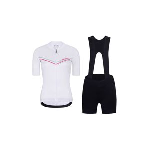 HOLOKOLO Cyklistický krátky dres a krátke nohavice - LEVEL UP  - biela/čierna