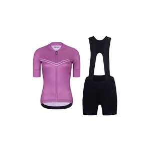 HOLOKOLO Cyklistický krátky dres a krátke nohavice - LEVEL UP  - fialová/čierna