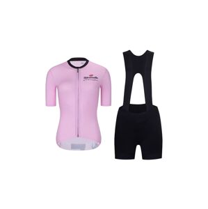 HOLOKOLO Cyklistický krátky dres a krátke nohavice - VOGUE  - ružová/čierna