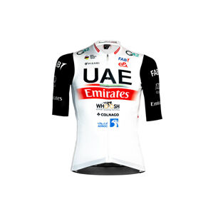 PISSEI Cyklistický dres s krátkym rukávom - UAE TEAM EMIRATES 2024 KIDS - biela/červená/čierna 14Y