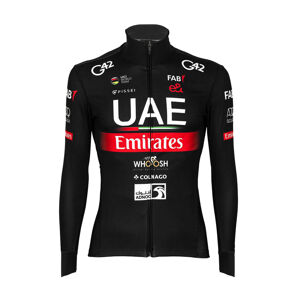 PISSEI Cyklistická zateplená bunda - UAE TEAM EMIRATES 23 - červená/biela/čierna XL