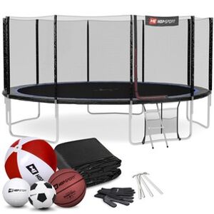 Trampolína 16 ft (488 cm) s vonkajšou sieťou Čierno/modrá